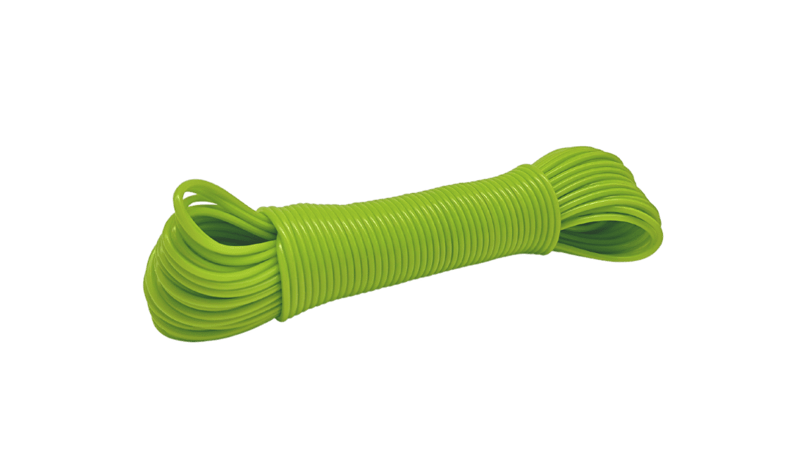 Corde à linge PVC avec âme en fil 30 m x 3 mm vert